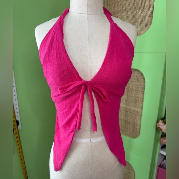 Elizabeth Tailor Tops - Pink Halter Top